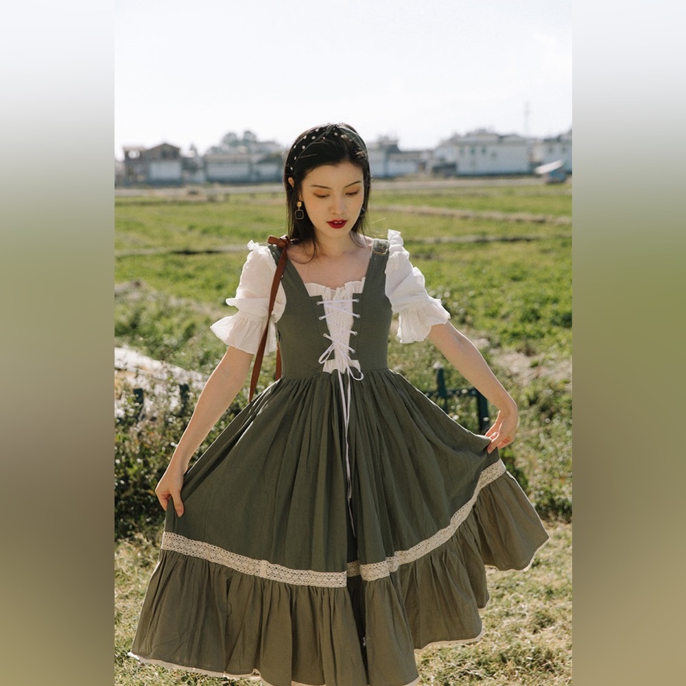 Bodice Peasant Cottagecore Dress